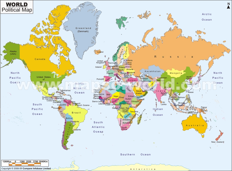 large world map with countries labeled